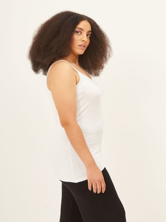 Basic white viscose tank top _ Mat