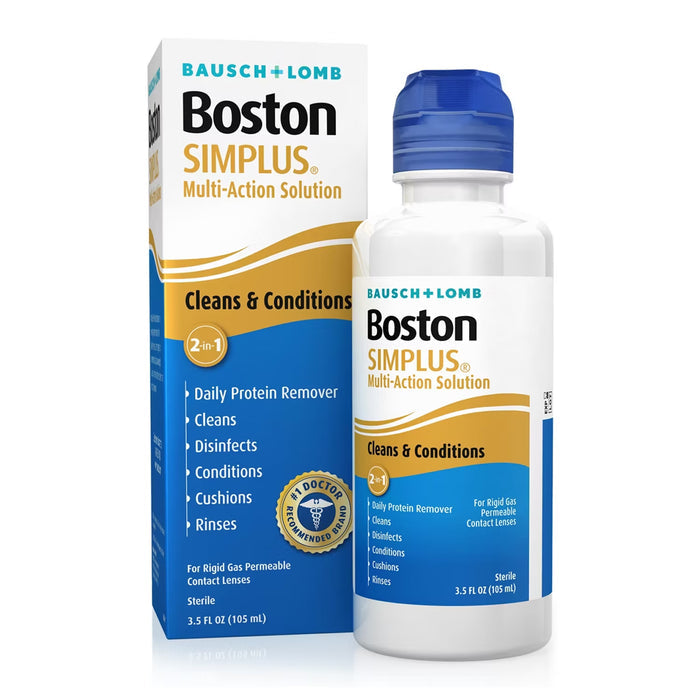 Bausch + Lomb Boston SIMPLUS RGP Solution 3.5 fl oz - 24 Pack