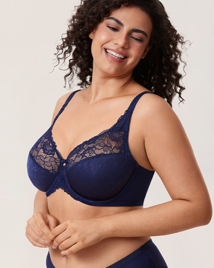 Women's Beauty Lace Bra Blueberry