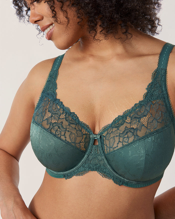 Women's Beauty Lace Bra Midnight Emerald