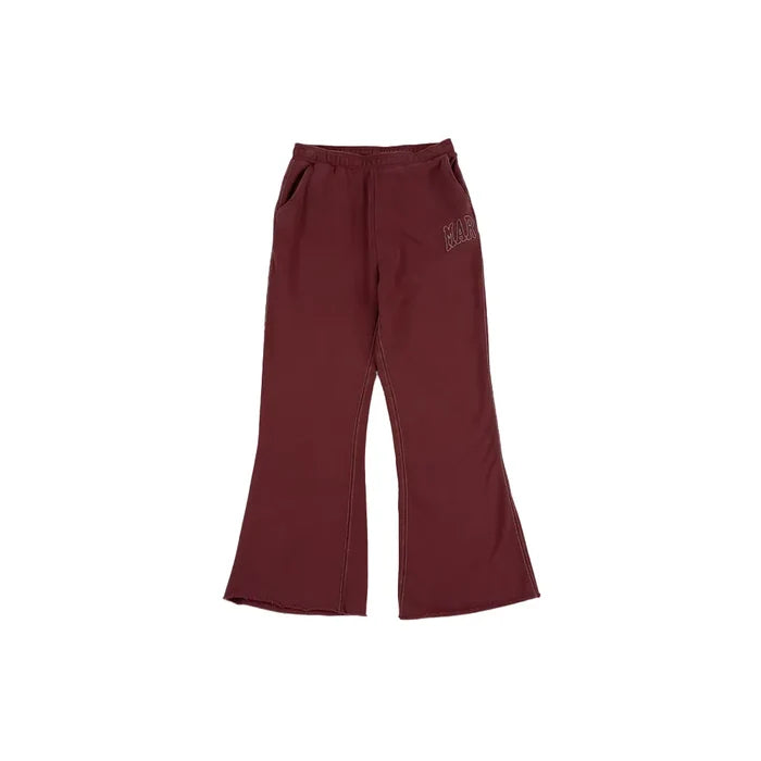 Big Stitch Open Leg Sweatpants 'Oxblood Red'