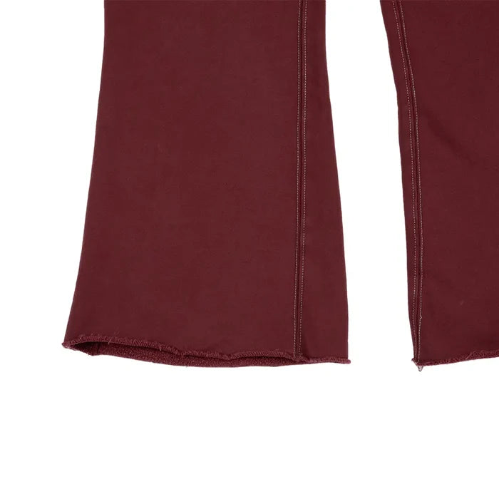 Big Stitch Open Leg Sweatpants 'Oxblood Red'
