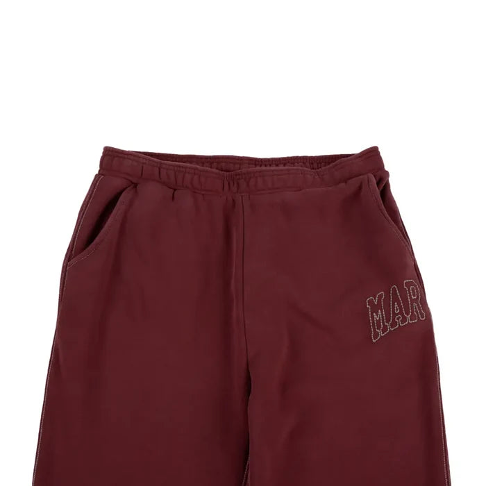 Big Stitch Open Leg Sweatpants 'Oxblood Red'