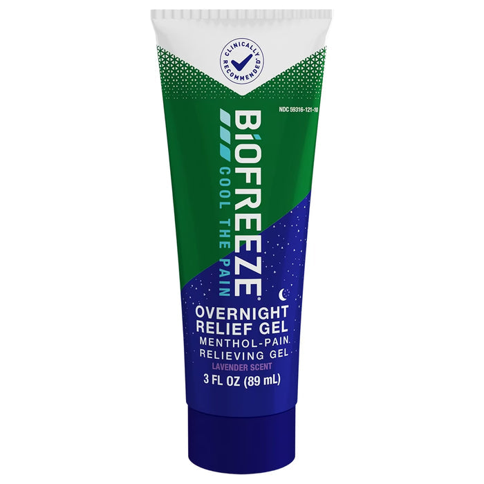 Biofreeze Overnight Menthol Pain Relief Gel with Lavender - 3 oz - 24 Pack