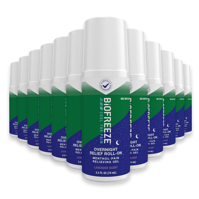 Biofreeze Overnight Pain Relief Roll-On - 2.5 oz - 24 Pack