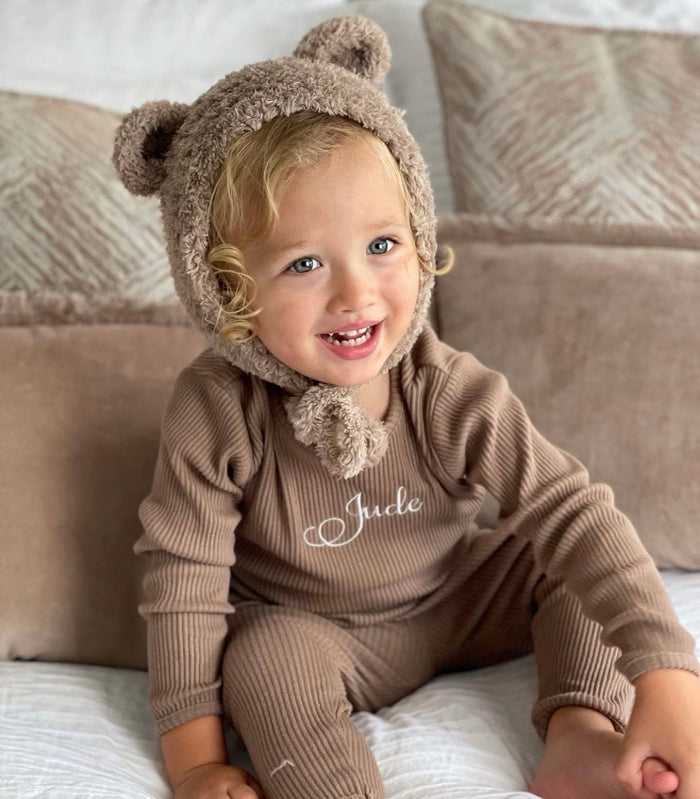 Biscuit Ribbed Tracksuit