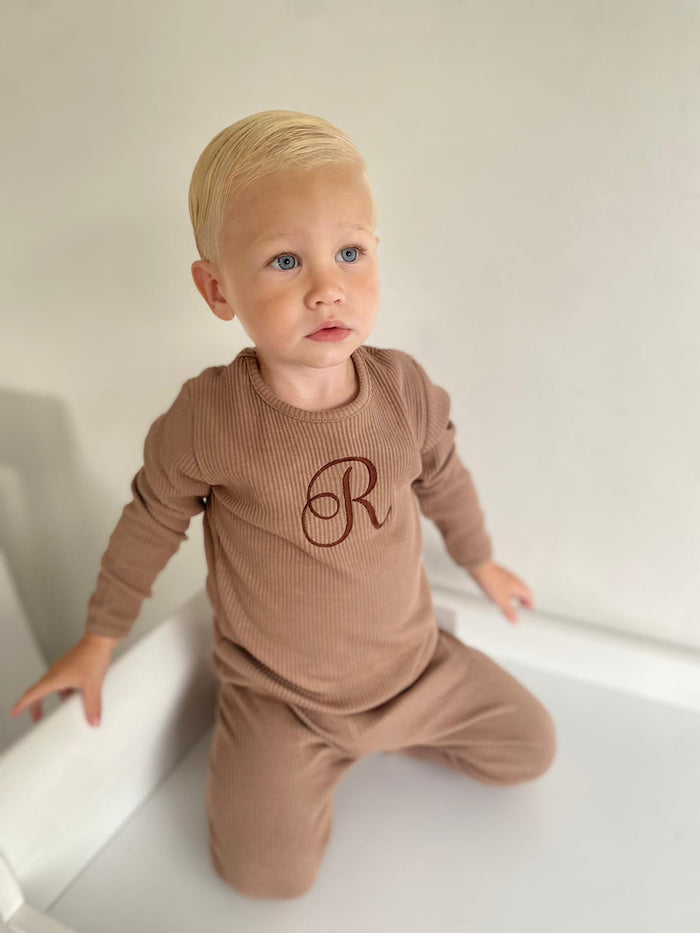 Biscuit Ribbed Tracksuit