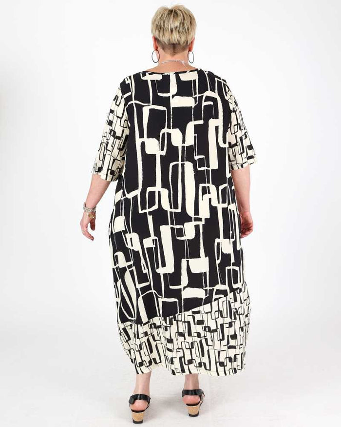 Black and White Dress Nectarine - G!Ozé