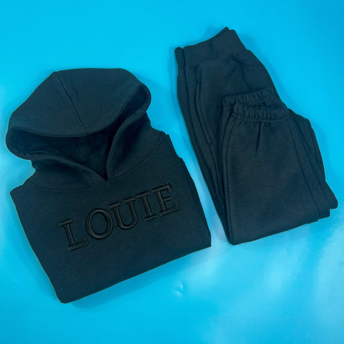 Black Tracksuit with 3D font