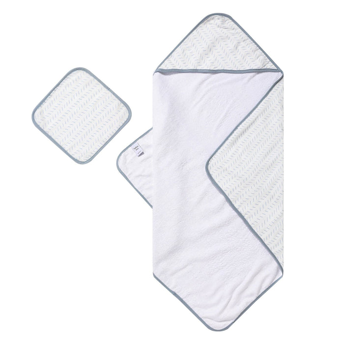 Blue Dash Hooded Towel Set