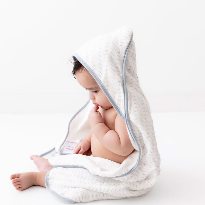 Blue Dash Hooded Towel Set