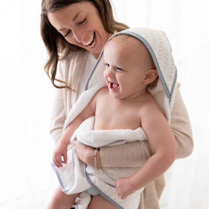 Blue Dash Hooded Towel Set