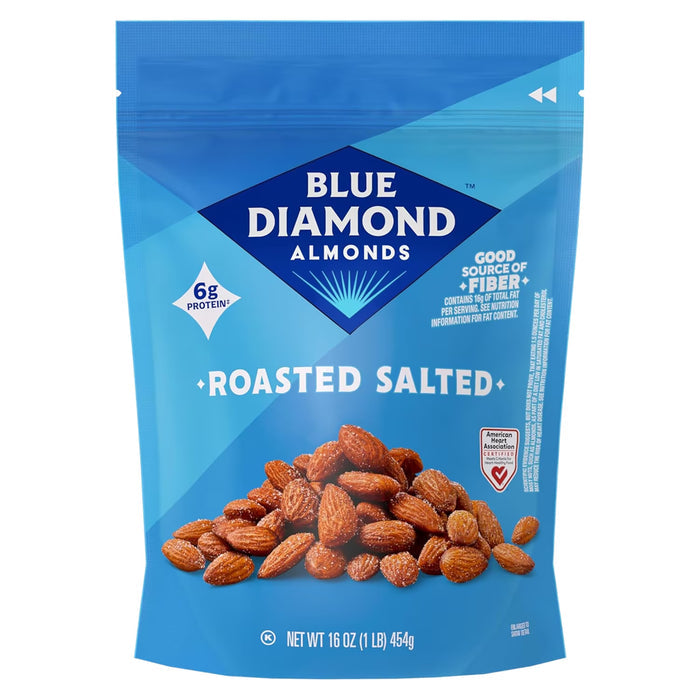 Blue Diamond Roasted Salted Almonds - 16 oz - 6 Pack