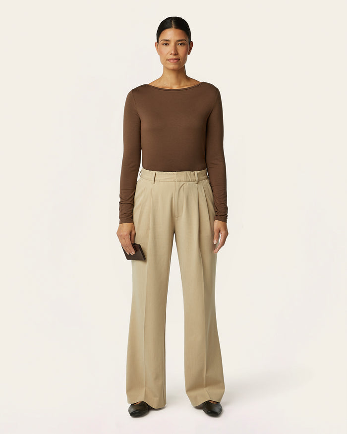 Boatneck Knit - Brown