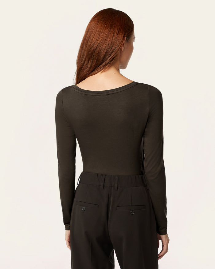 Boatneck Knit - Dark Brown
