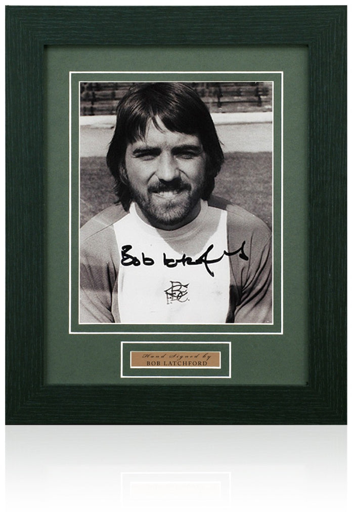 Bob Latchford Birmingham City Legend Signed Photograph 14x17in Framed + COA