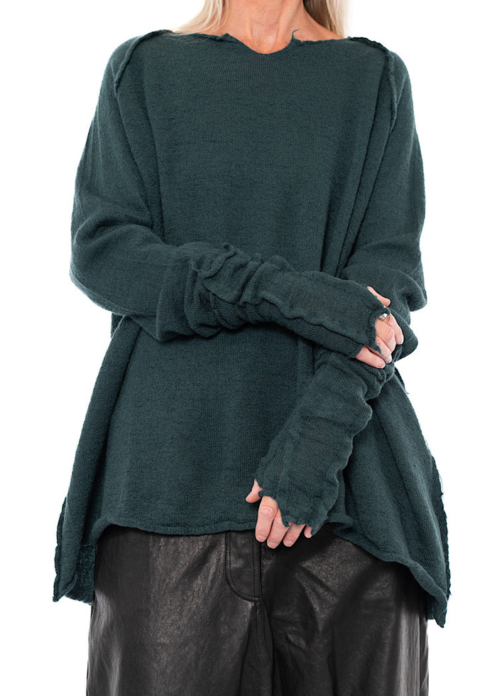 BOILED WOOL FINGERLESS CUFF