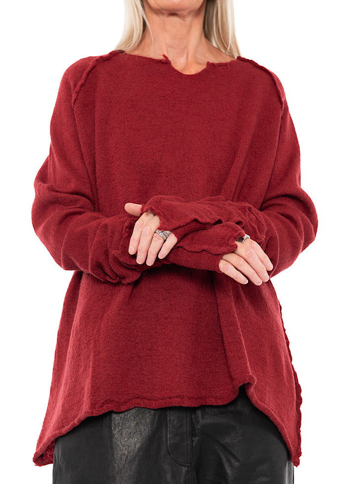 BOILED WOOL FINGERLESS CUFF