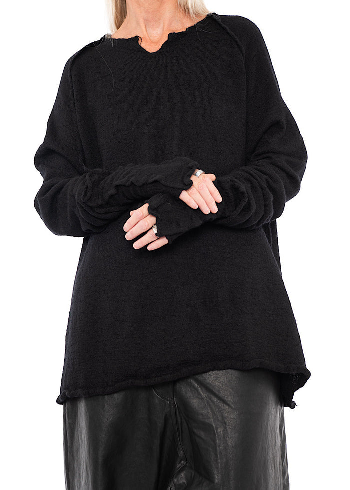 BOILED WOOL FINGERLESS CUFF