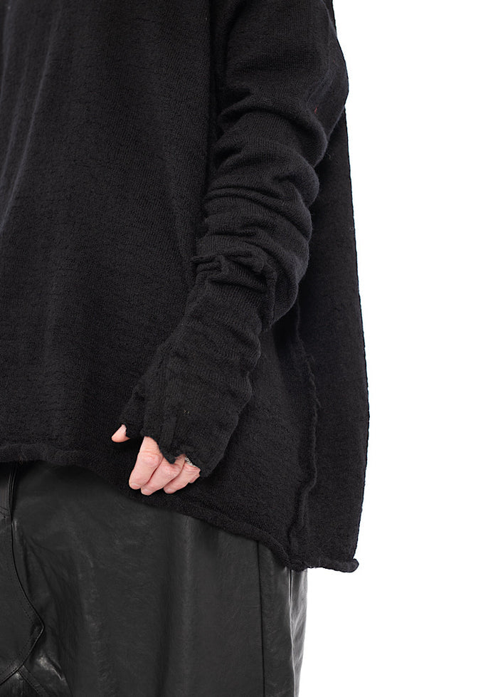 BOILED WOOL FINGERLESS CUFF