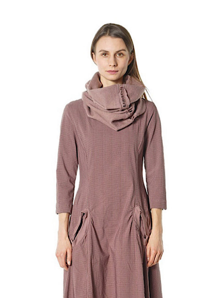 BOILED WOOL LADDER STITCH COLLAR