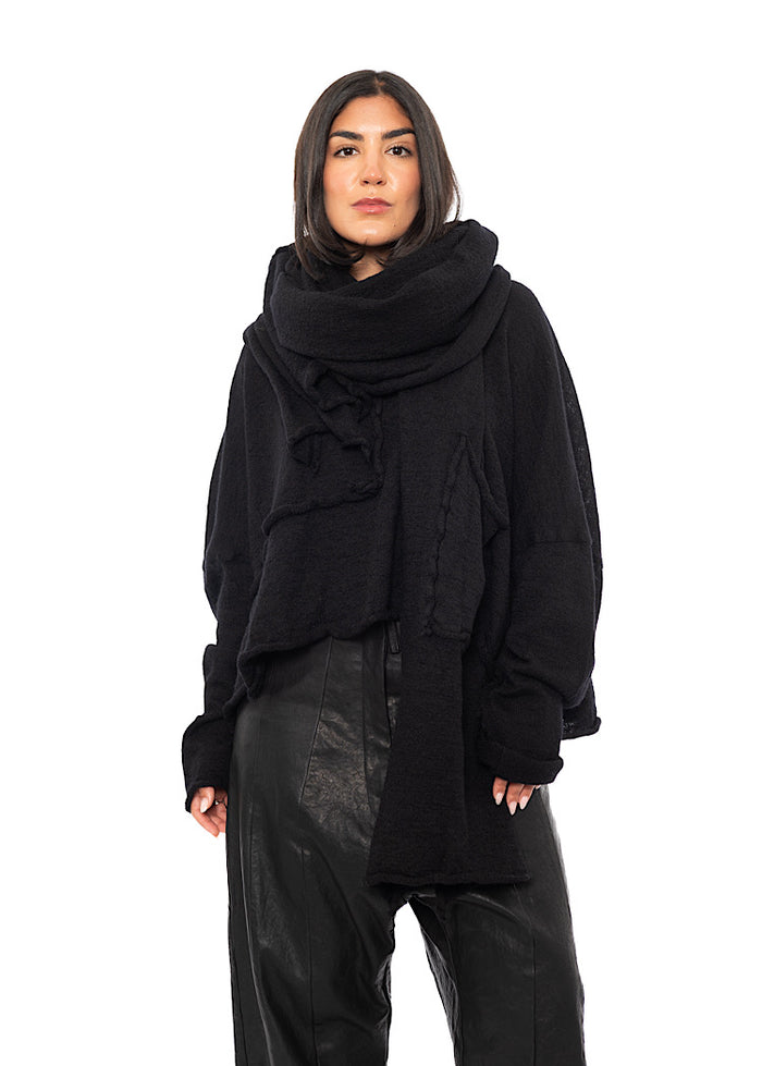 BOILED WOOL POCKET SCARF