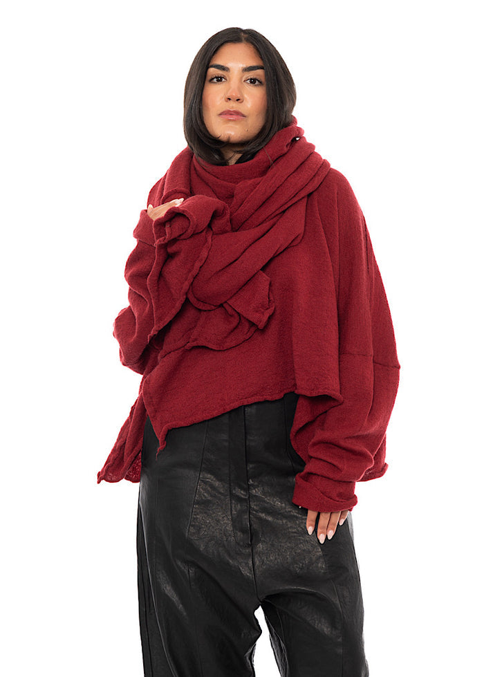 BOILED WOOL POCKET SCARF