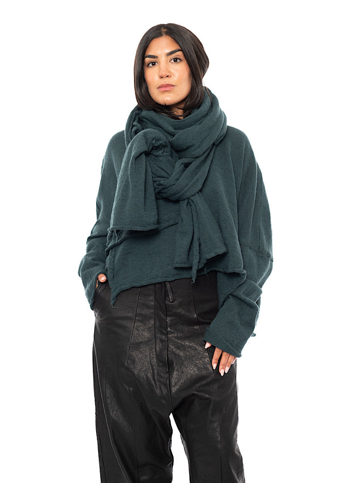 BOILED WOOL POCKET SCARF