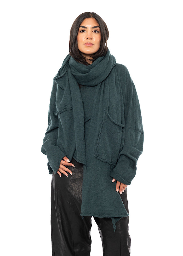 BOILED WOOL POCKET SCARF