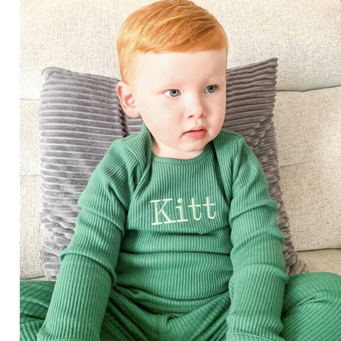 Bottle Green Ribbed Tracksuit