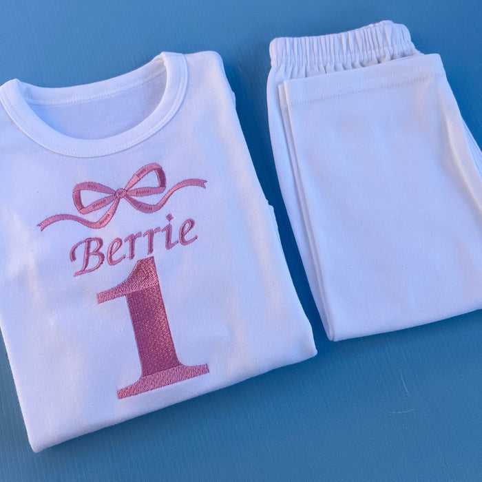 Bow Birthday Pyjamas