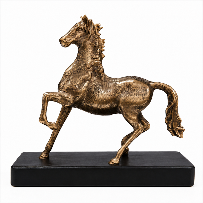 Brass Running Horse Showpiece