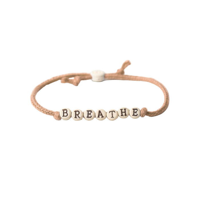 Breathe Friendship Bracelet on Hand-woven Cord