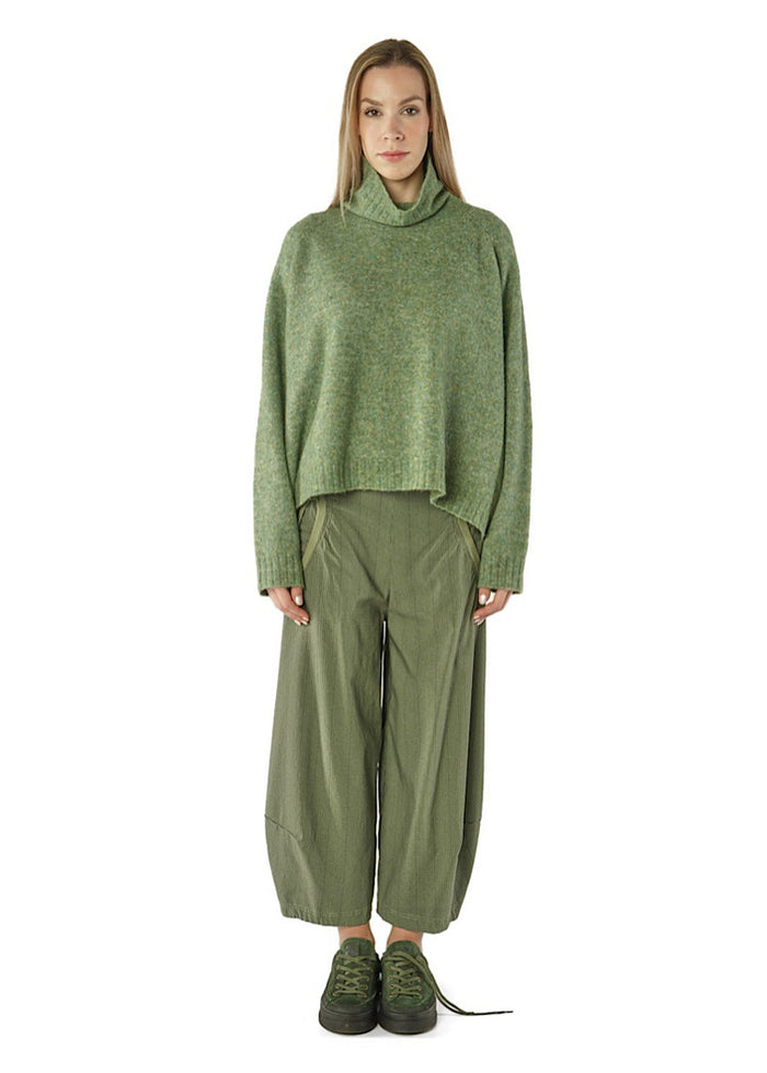 BRUSHED MÉLANGE KNITTED PULLOVER