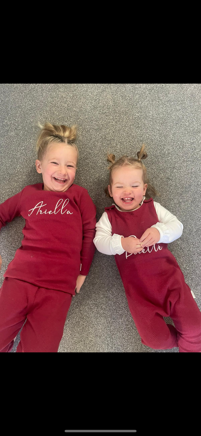 Burgandy Ribbed Romper
