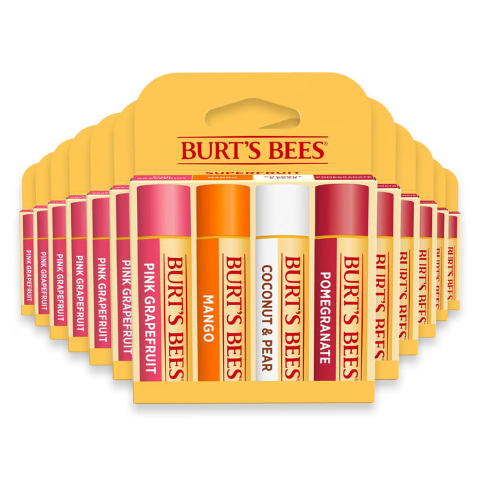 Burt’s Bees Superfruit Lip Balm 0.15 oz - 4 Ct - 12 Pack