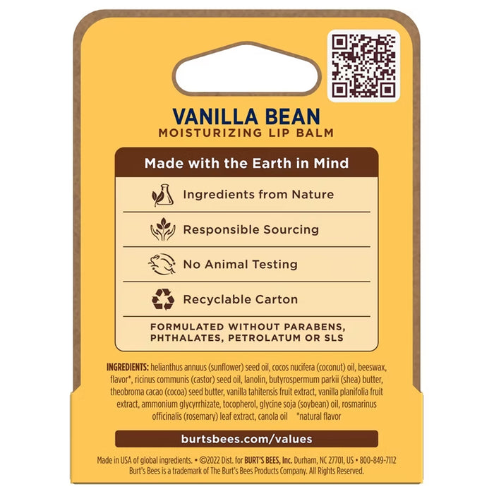 Burt’s Bees Vanilla Bean Lip Balm 0.15 oz - 48 Pack