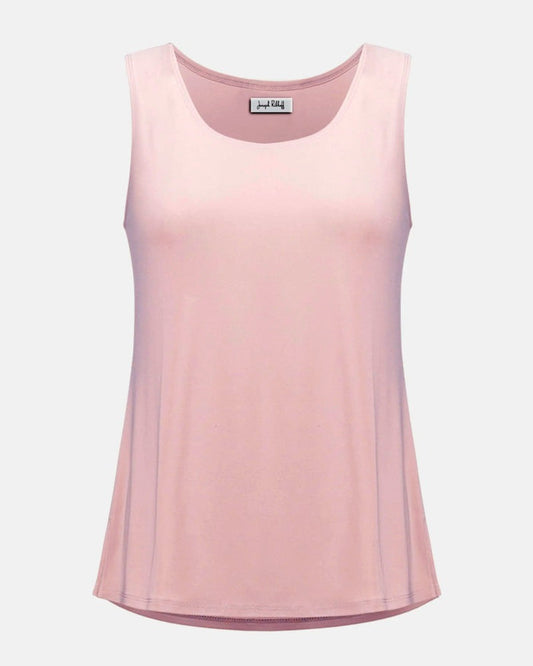 Camisole en maille soyeuse à encolure arrondie rose pétale - Joseph Ribkoff