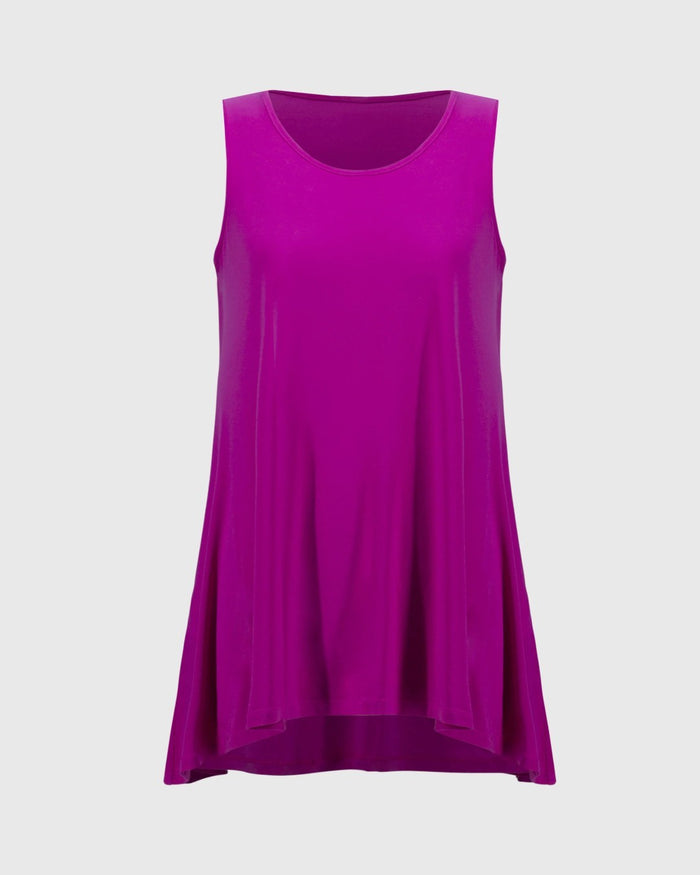 Camisole Évasée en Tricot Soyeux Violet Orchidée - Joseph Ribkoff