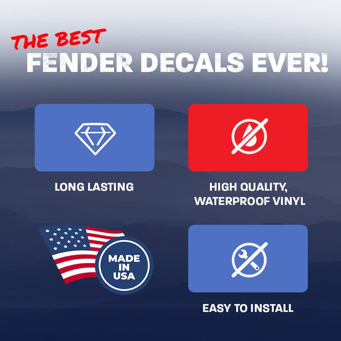 Canadian Flag 2pc Vinyl Fender Decal