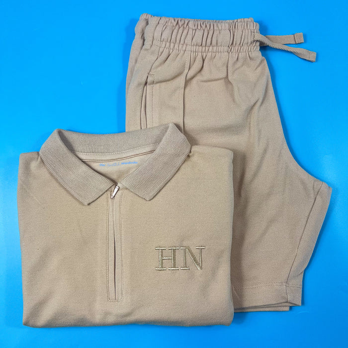 Caramel Polo Short Set