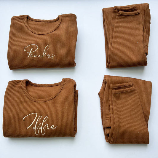 Caramel Ribbed Tracksuit