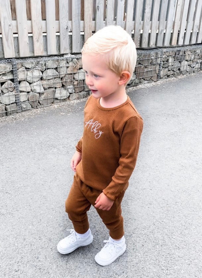 Caramel Ribbed Tracksuit