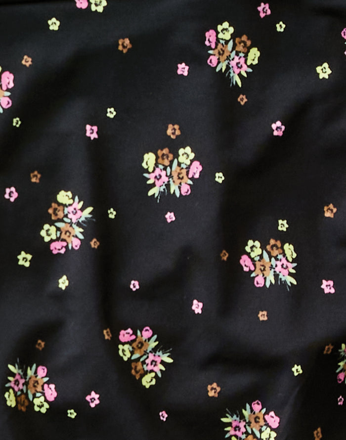 Cardiff Reversible Bottom: Black Floret/Black - FINAL SALE