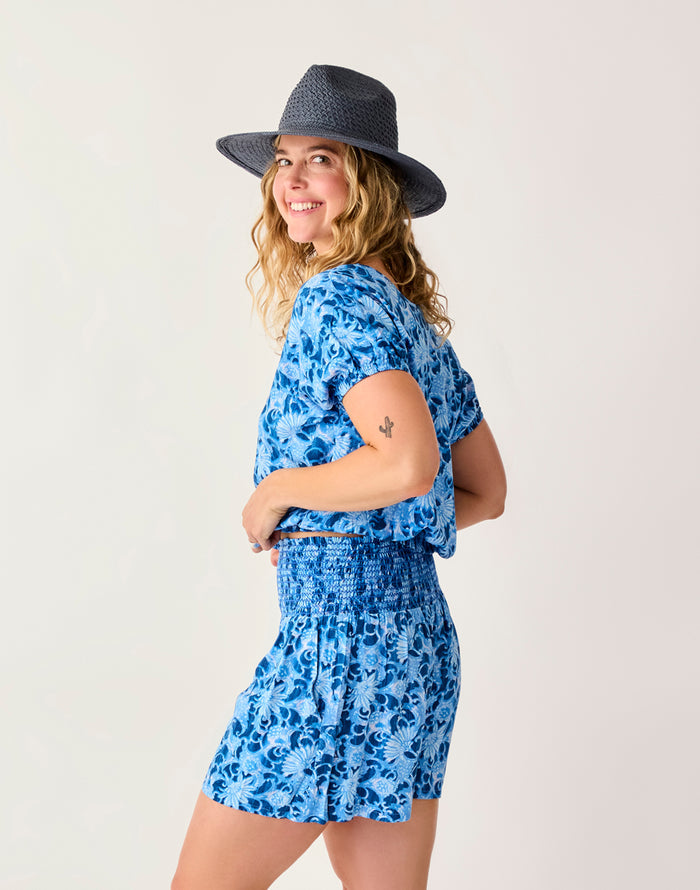 Celeste Top: Navy Floral - FINAL SALE