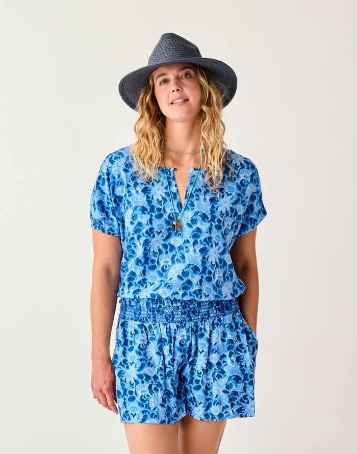 Celeste Top: Navy Floral - FINAL SALE