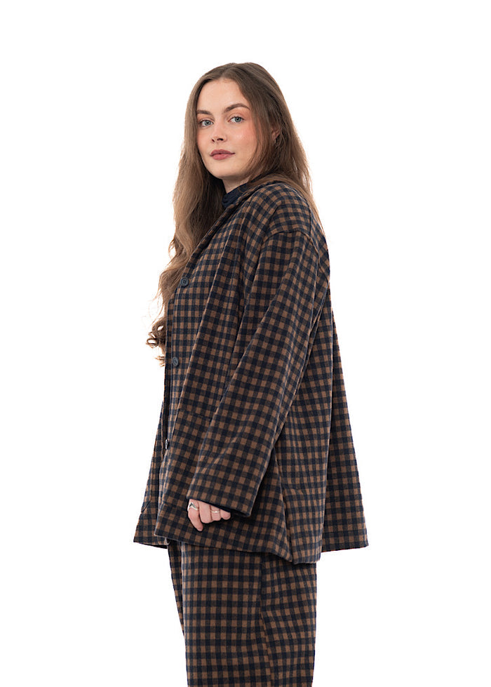 CHECKED LONGLINE CEREALE JQ JACKET