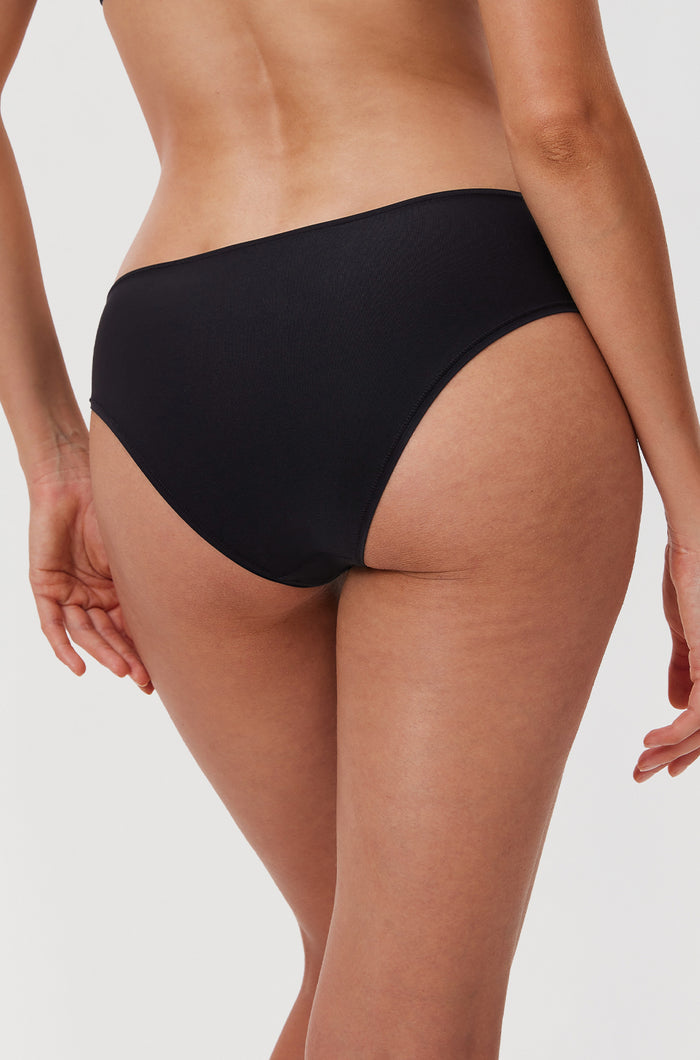 Women's Cheeky High Cut Bikini 3 Pack Black 3pack