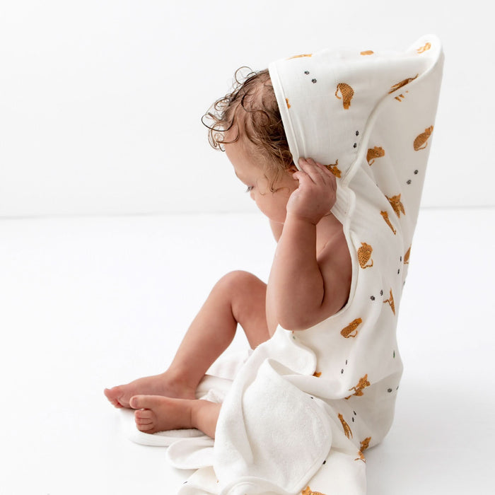 Cheetah Hooded Towel Set