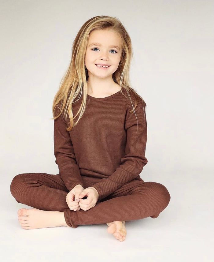 Chocolate Ribbed Loungewear